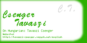 csenger tavaszi business card